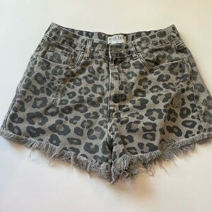 Blank Paige Leopard Print High Waisted Shorts